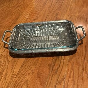 Marinex Casserole Dish with Silver Serving Tray